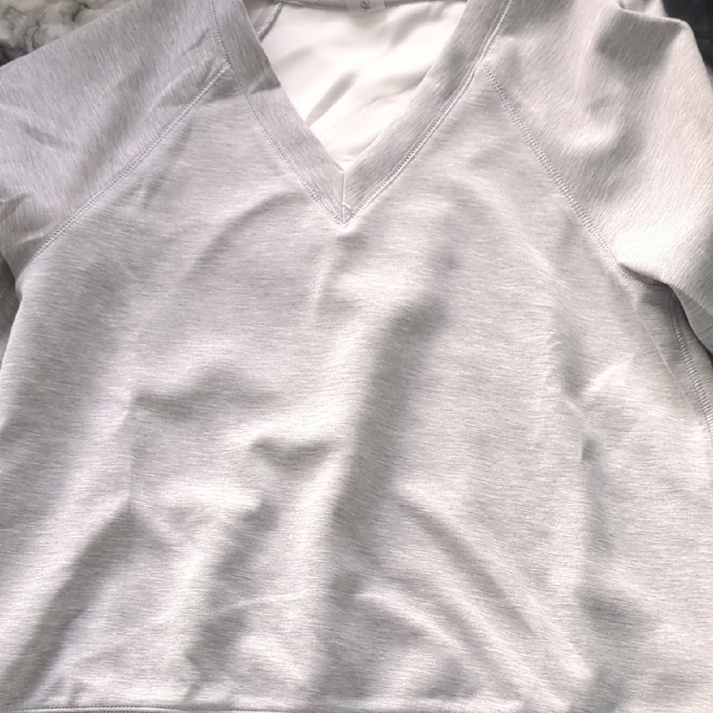 Altar'd State Gray V-Neck Sweatshirt
